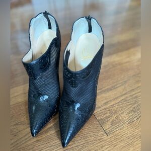 NWOT Christian Louboutin Mandolina 120 Calf/Pat/Fishnet 40.5